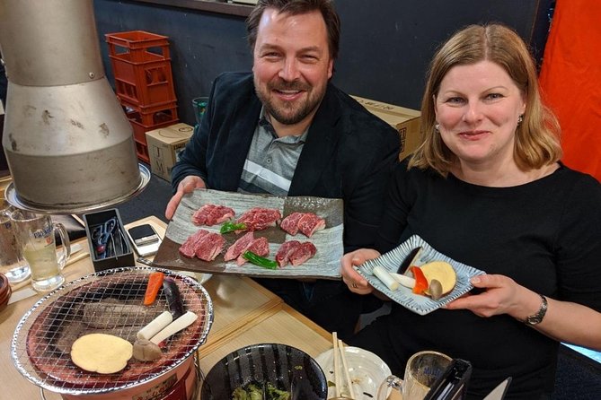 Tokyo Night Foodie Tour in Shinjuku - Seasonal Sushi, Wagyu Beef - Grilling Wagyu on a shichirin stove