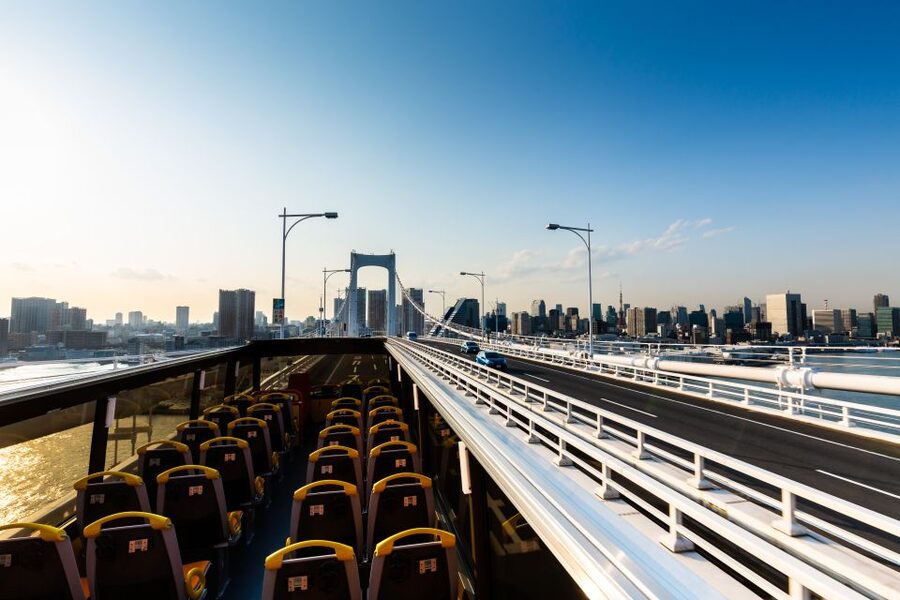 Tokyo: Open Top Panoramic Sightseeing Bus with Audio Guide - Value at $11 per person