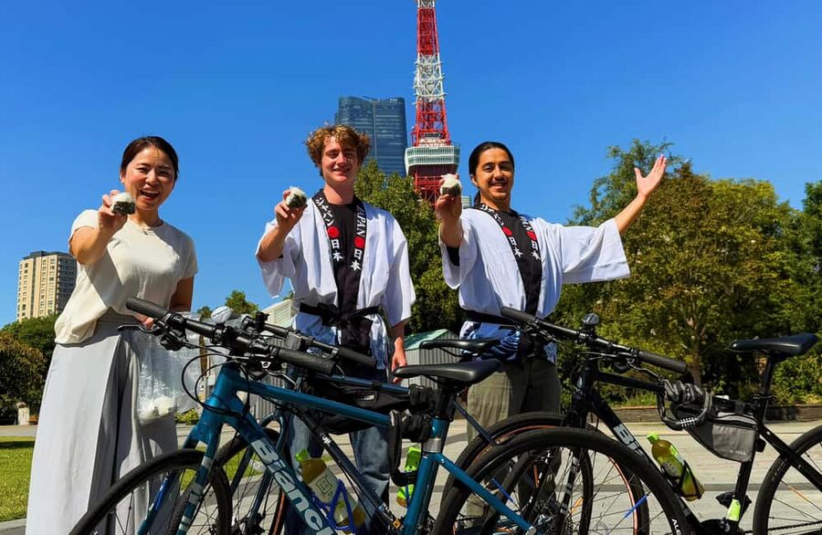 Tokyo: Rice Ball Making Class - Cycling to Hamarikyu Gardens