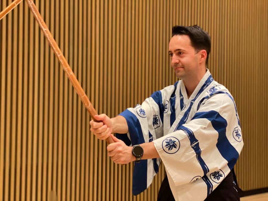 Tokyo: Samurai Experience with a real sword - Taking part in uchikomi, the sword-to-sword exercise