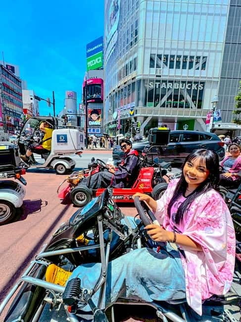 Tokyo: Shibuya and Shinjuku Streets Guided Go-Karting Tour - The driving documents are the serious part