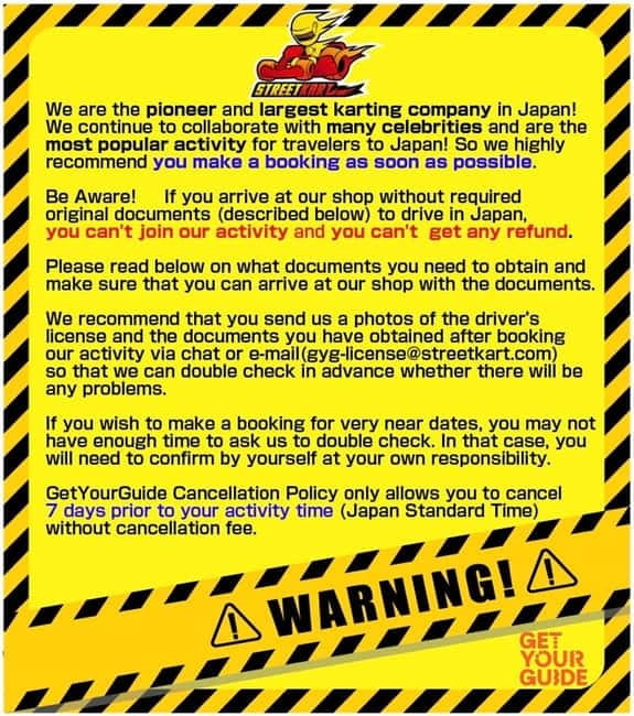 Tokyo: Street Kart Experience in Shibuya - The driving documents you must secure first