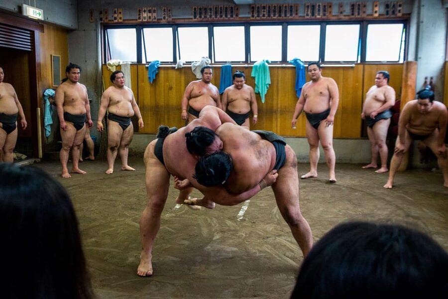 Tokyo: Sumo Morning Practice Viewing Tour - Entering the stable and taking your seat