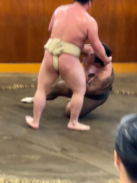 Tokyo: Sumo Morning Practice with Photo Banzuke and Guide - The walk and arrival at the stable