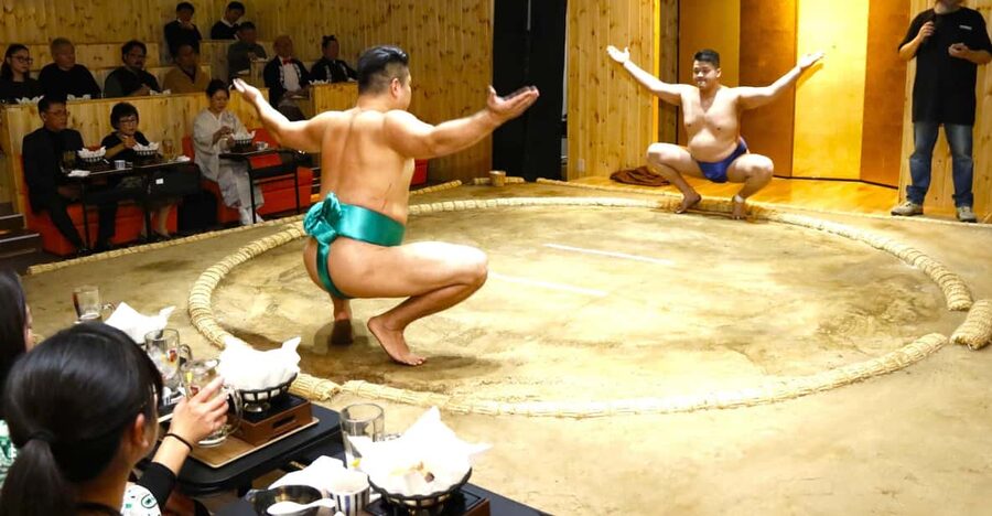 Tokyo: Sumo Show Experience with Chicken Hot Pot and a Photo - What happens during the sumo demonstrations