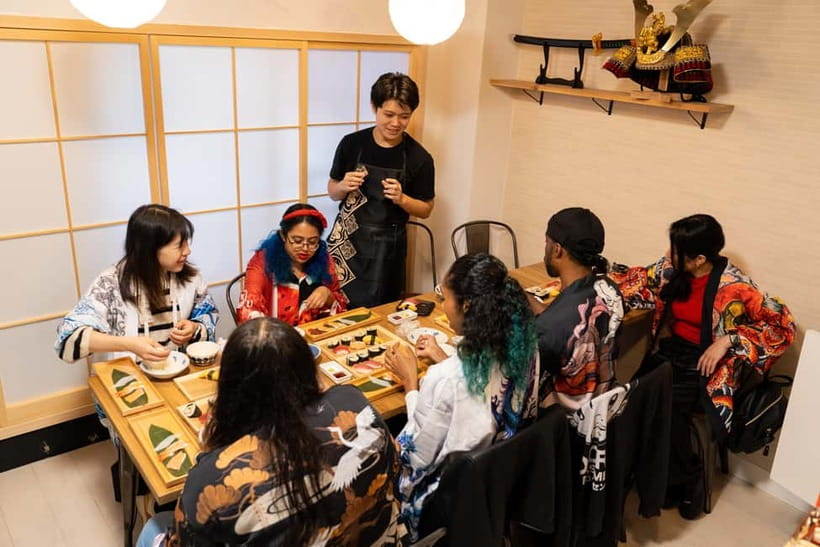 Tokyo: Sushi Making Class in a Happi Coat near a Famous Spot - Food, portions, and dietary requests