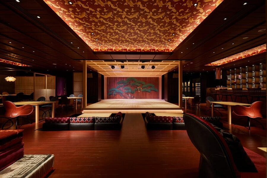Tokyo: Traditional Japanese Performing Arts Show and Dinner - A restaurant designed like a small theater
