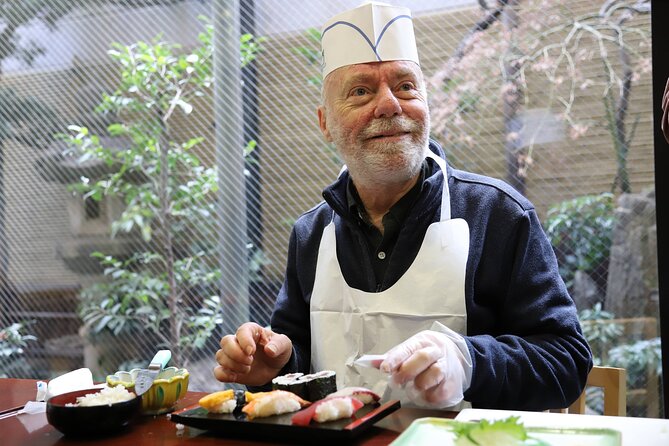 Tsukiji Fish Market Guided Tour and Sushi Making with Pro Chef - Eating what you make for lunch