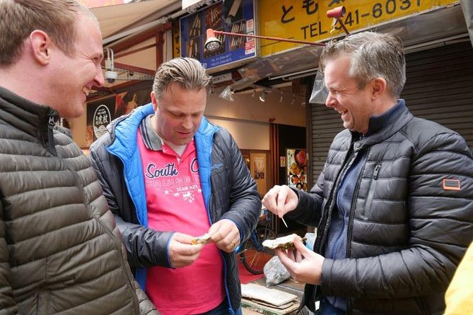 Tsukiji Fish Market Small-Group Food Walking Tour - Walking through the old Tsukiji market area